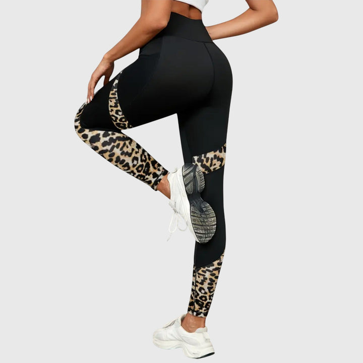 BYRACHELHART | High-Waisted Training Pants in Leopard Print