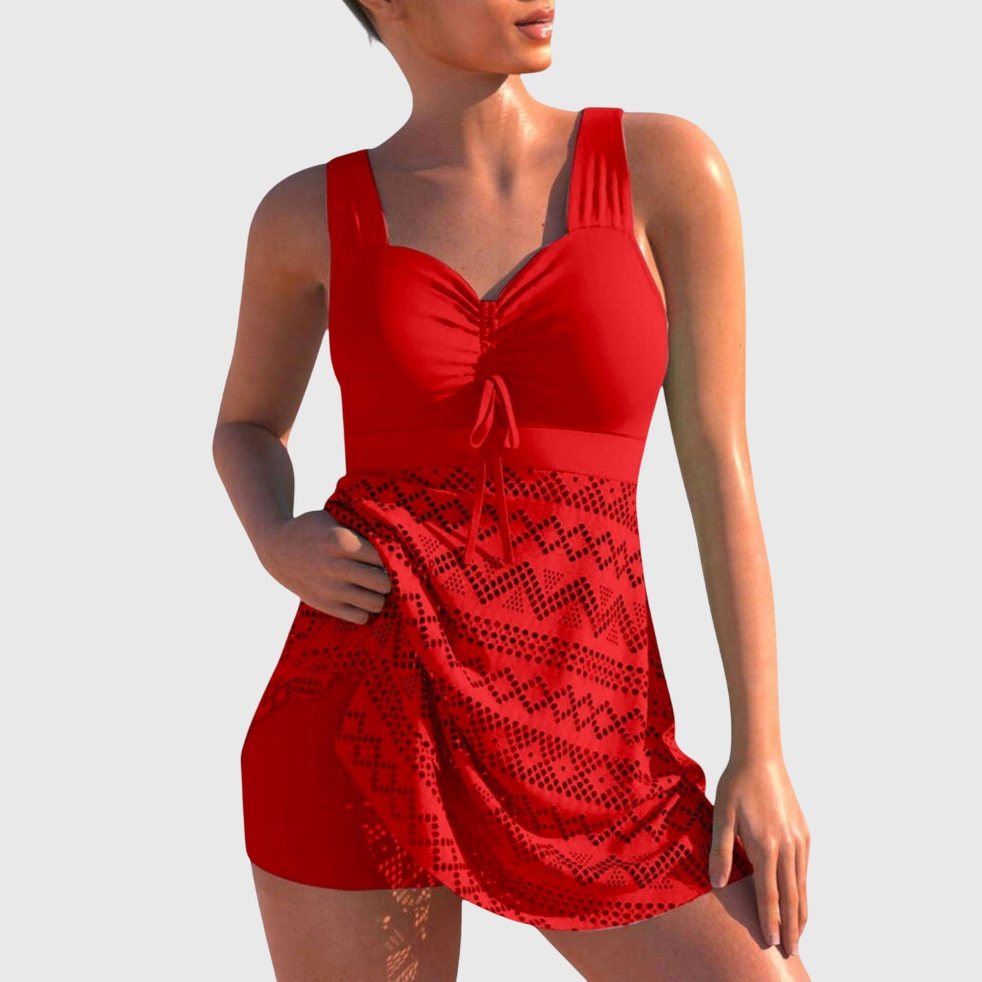 BYRACHELHART | Two-Piece Swimsuit with Skirt