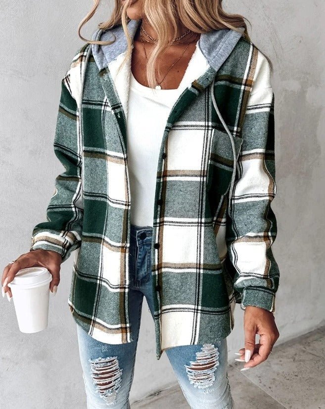 BYRACHELHART | Checkered Hooded Jacket