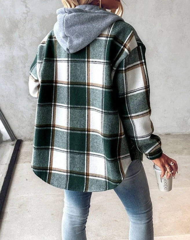 BYRACHELHART | Checkered Hooded Jacket